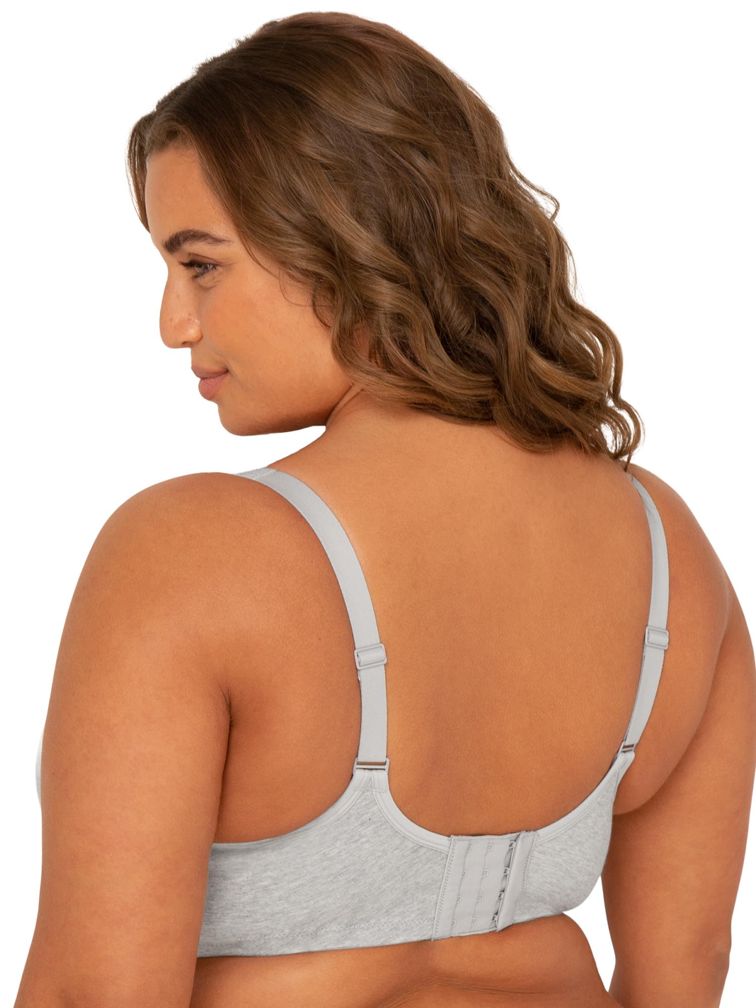 Fruit of the Loom Women's Plus Size Cotton Comfort Wireless Bra - Soft Support for Everyday Wear, Workouts & Lounge