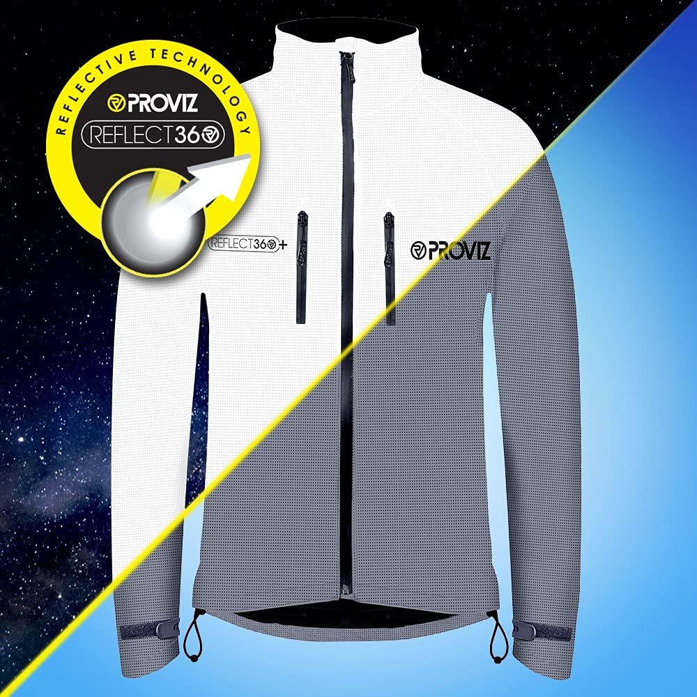 Proviz REFLECT360+ High Visibility Cycling Jacket for Men - Waterproof & Windproof Bike Jacket with 360° Reflective Technology - Perfect for Night Riding, Commuting & Outdoor Sports