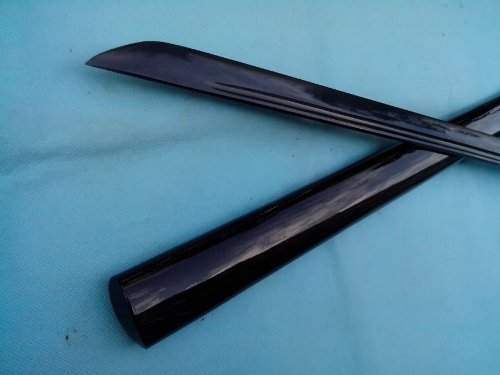 Premium Ninja Sword for Sale - Authentic Japanese Samurai Katana with Medium Carbon Steel Blade & Black Surface Finish - Includes Wooden Scabbard - Perfect for Martial Arts Training, Cosplay, and Collectors Display