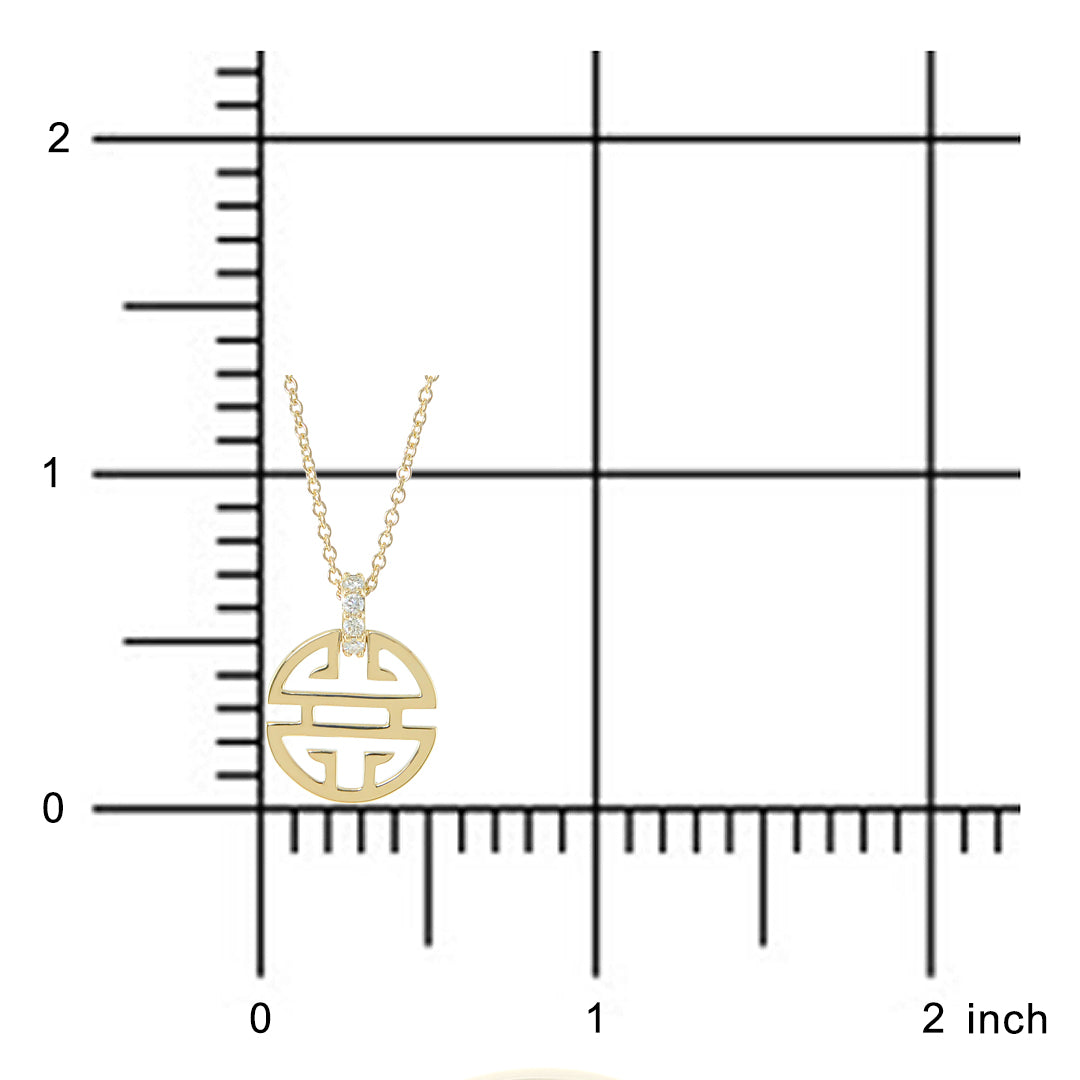 14K Gold Pendant Necklace with Diamond Bale - Elegant Jewelry Gift for Women, Perfect for Weddings, Anniversaries & Special Occasions