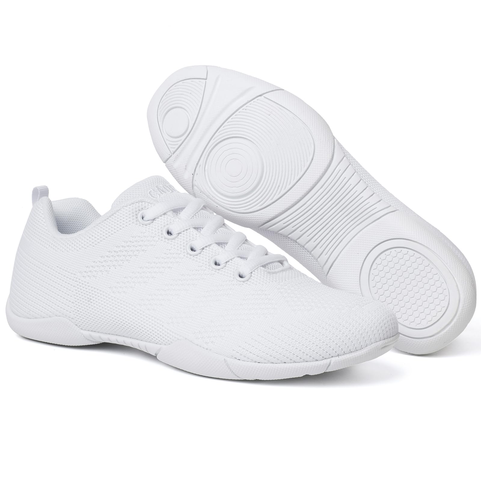 CADIDL Women's Cheerleading Shoes - White Dance Sneakers for Cheer, Pom, Gymnastics & Performance - Lightweight & Flexible for Competitions & Practice