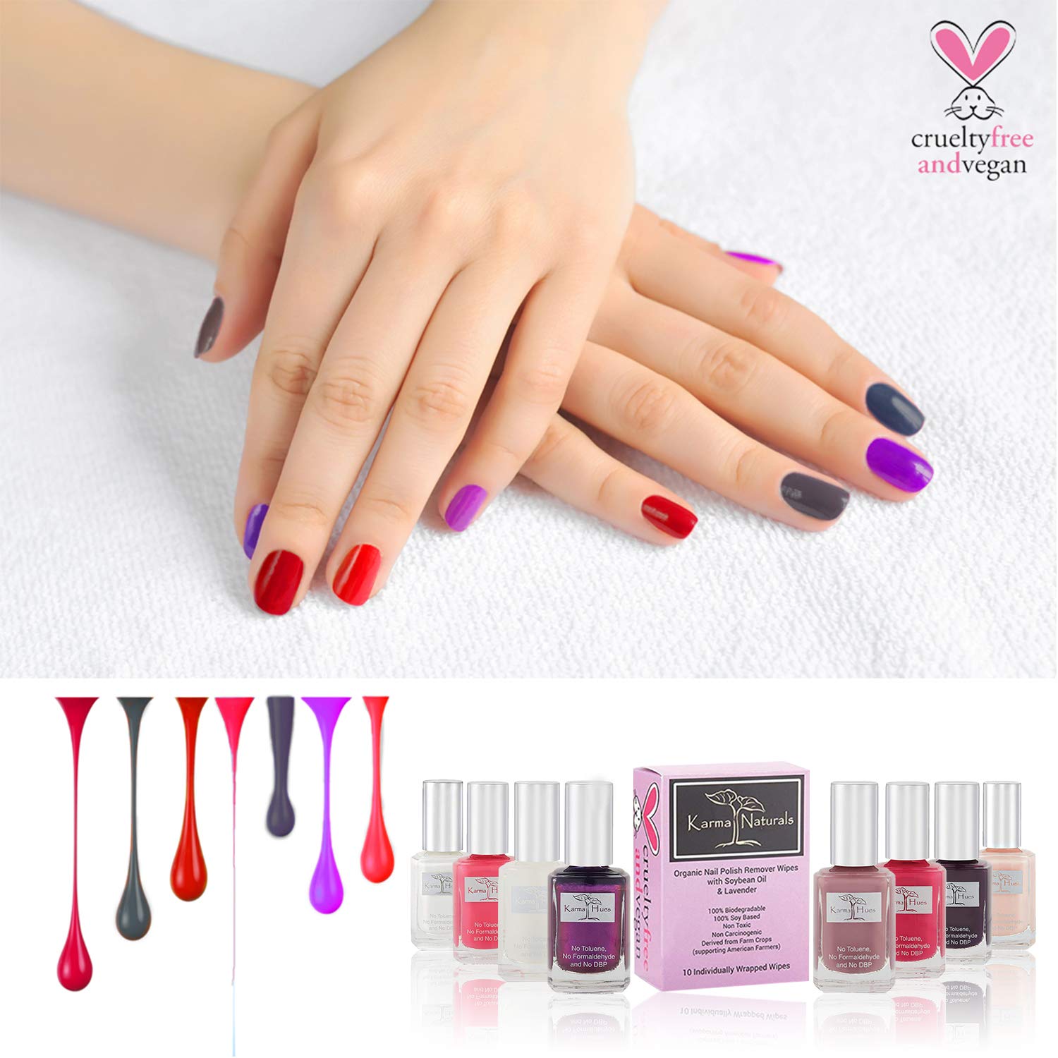 Vegan & Cruelty-Free Christmas Nail Polish Set – 9-Piece Holiday Nail Art Kit with Base Coat & Natural Polish Remover Wipes | Non-Toxic, Festive Colors for Holiday Parties & DIY Manicures | Perfect Gift for Christmas Celebrations, Home Nail Care & Winter Gatherings