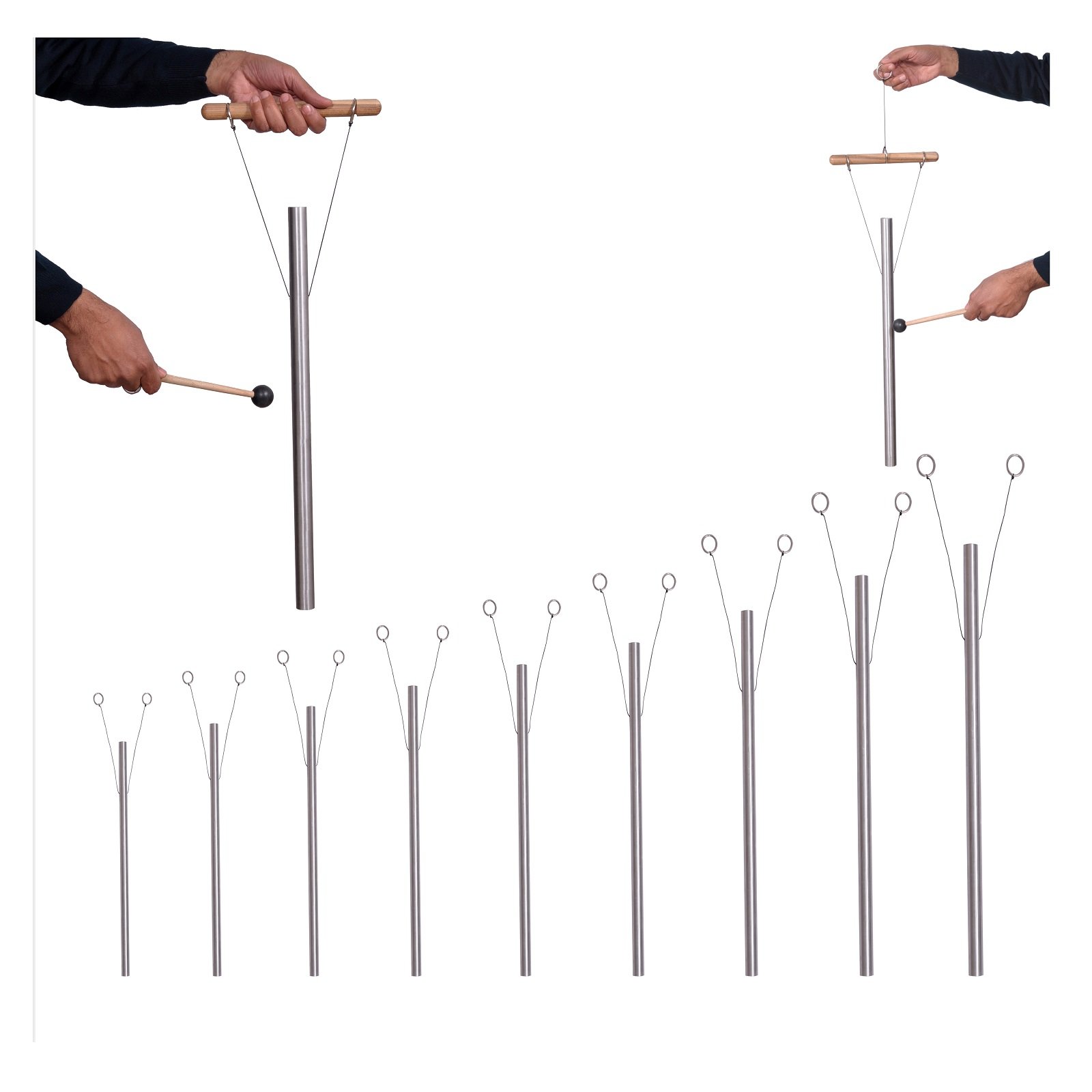 9 Sacred Solfeggio Healing Tuned Pipes - Louder Than Tuning Forks for Sound Therapy & Meditation - Perfect for Energy Healing, Chakra Balancing & Relaxation