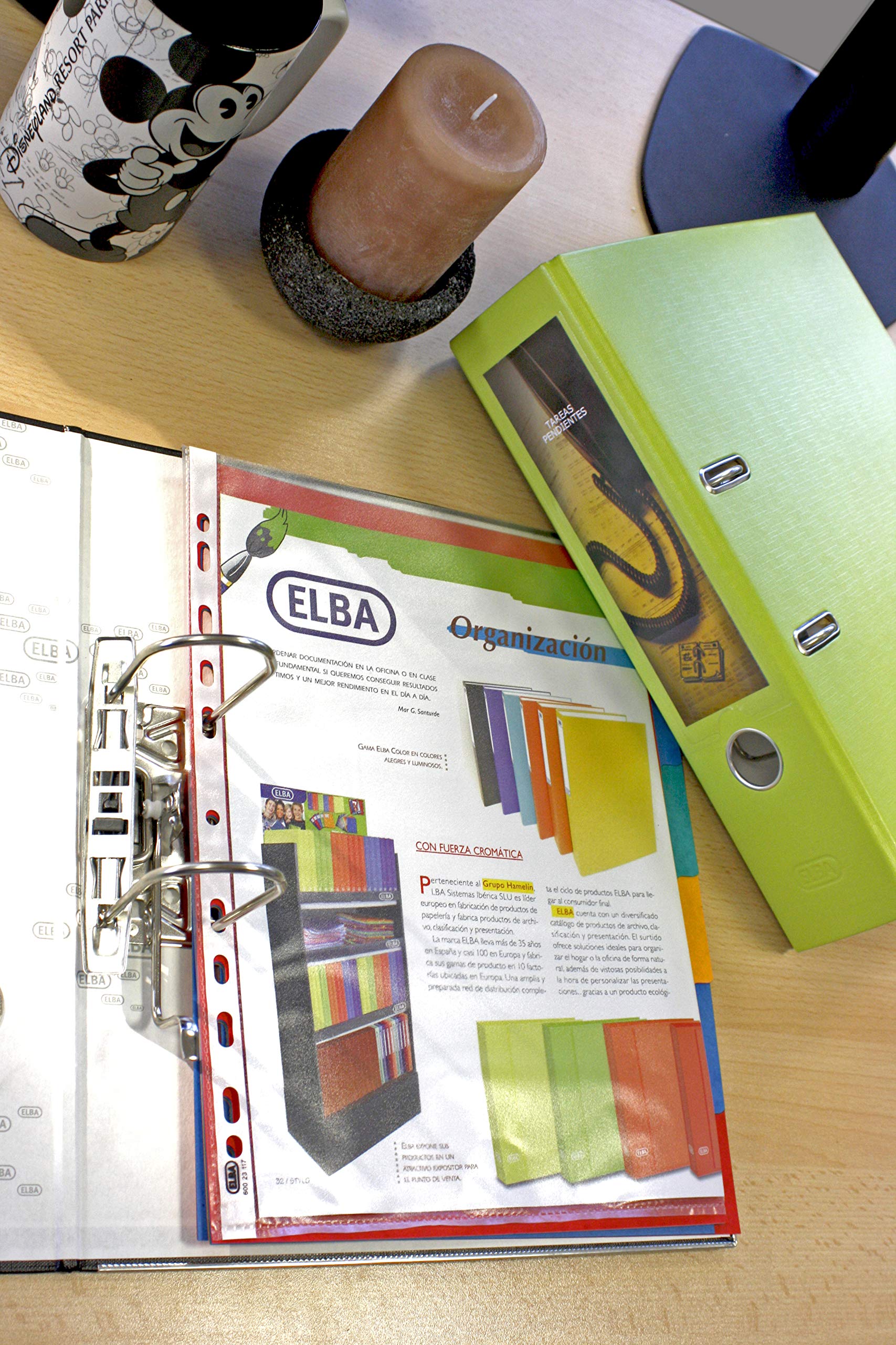 Elba 754320 - 80mm Green Arch Folder Spin - Durable File Organizer for Office, School & Home Use - Perfect for Documents, Papers & Reports