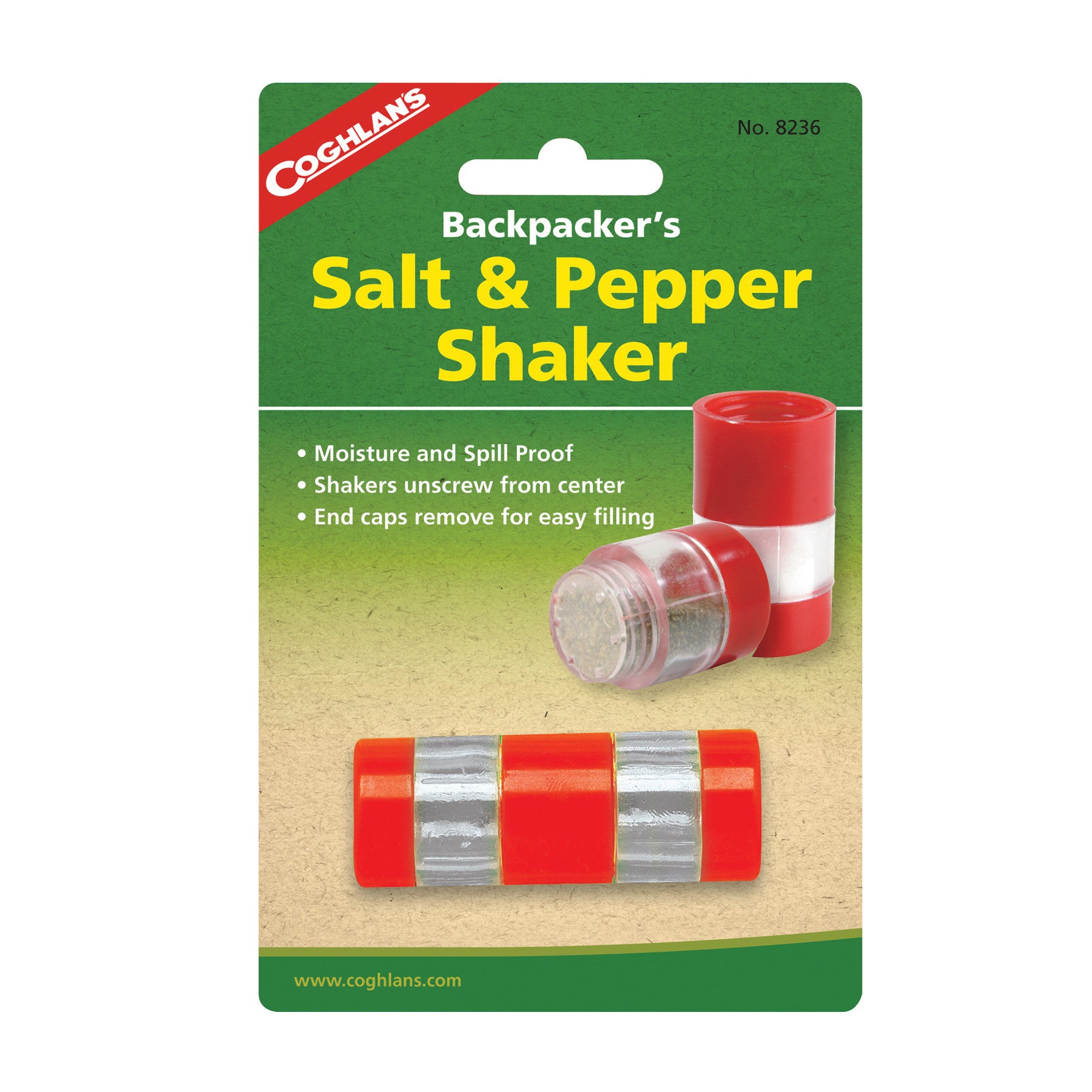 Coghlan's Compact Salt and Pepper Shaker Set - Lightweight & Durable for Camping, Hiking, and Outdoor Adventures