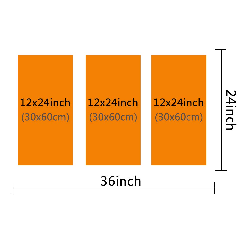 TUMOVO 3-Panel Moldova Fox Wall Art - Modern Animal Canvas Prints for Home Decor, Minimalist Bedroom Wall Hanging Paintings (60