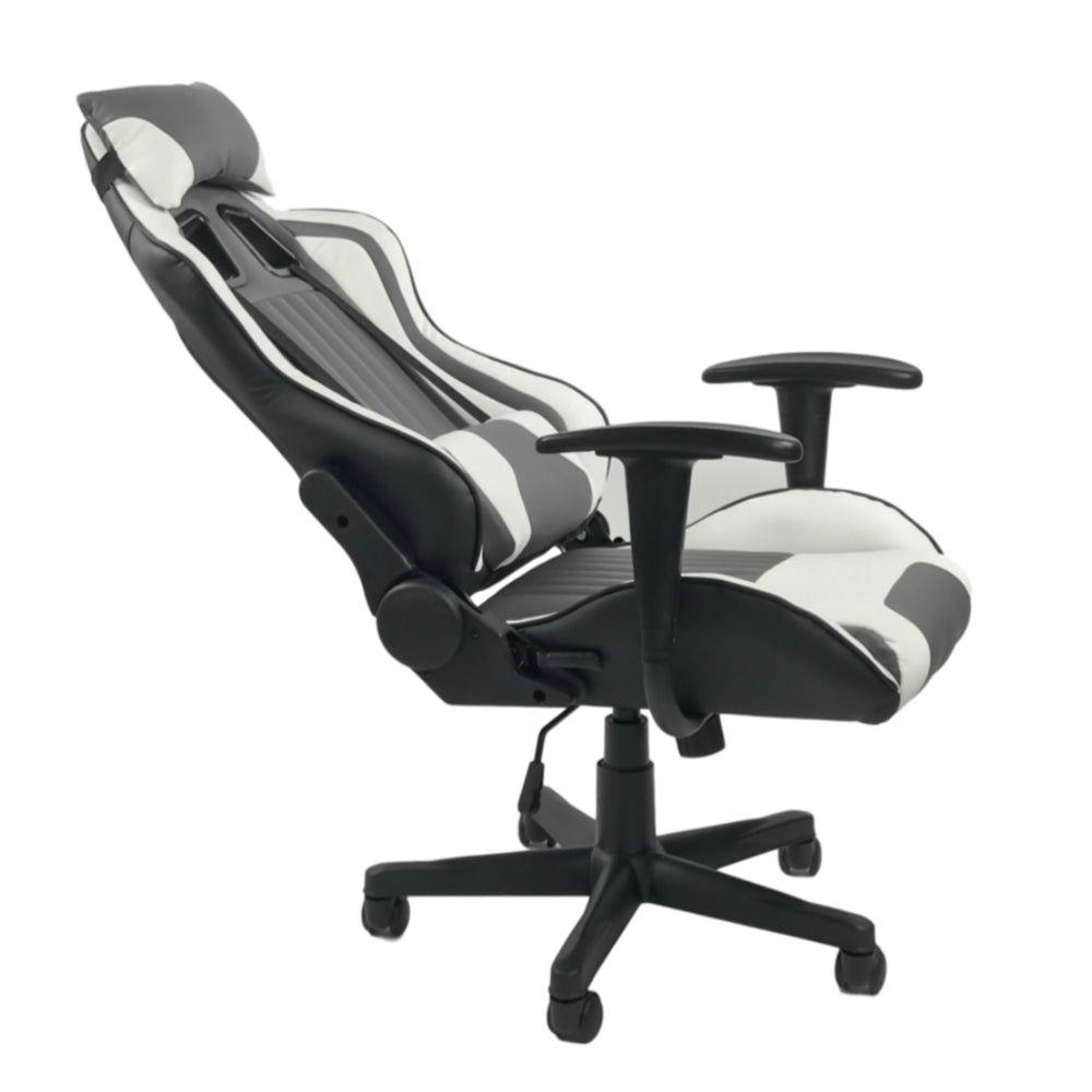 TITAN X SERIES 1063 Ergonomic Gaming Chair - Grey & White - High Back Racing Style Computer Chair for PC & Console Gamers, Office & Home Use