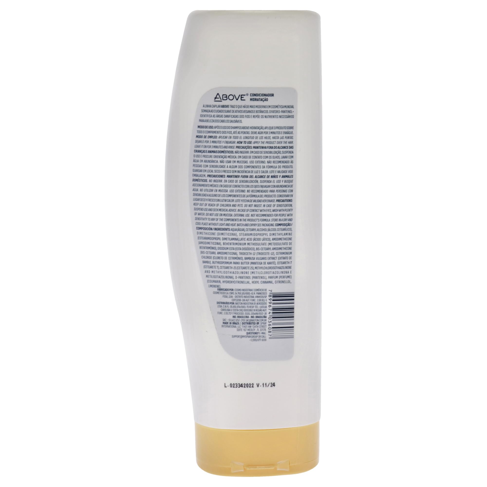 ABOVE Moisture Conditioner 11 oz - Anti-Frizz Deep Conditioning Treatment with Shea Butter & Bamboo Oil - Hydrating Hair Conditioner for Afro, Dry, Brittle Hair - Perfect for Daily Use & Salon-Quality Results at Home