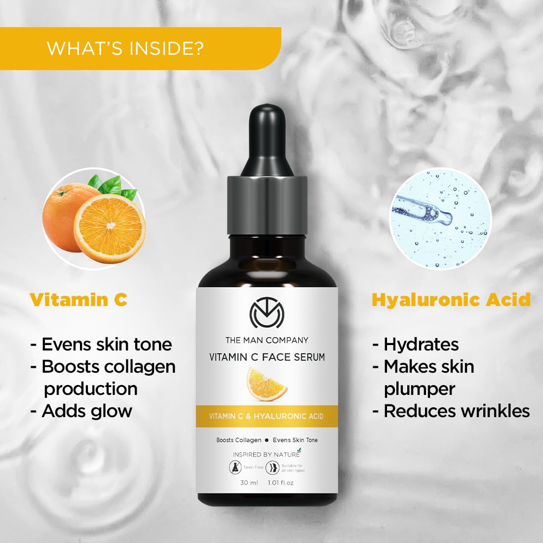 The Man Company Ultimate Vitamin C Face Care Kit with Face Wash & Serum - Boost Collagen, Brighten & Glow for Men - Soft & Supple Skin Care Set (2 Items) - Perfect for Daily Skincare Routine & Gifts