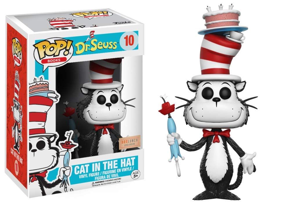 Funko POP! Books: Dr. Seuss #10 - The Cat in The Hat with Umbrella (Box Lunch Exclusive) - Perfect for Book Lovers & Collectors, Great Gift for Kids & Dr. Seuss Fans