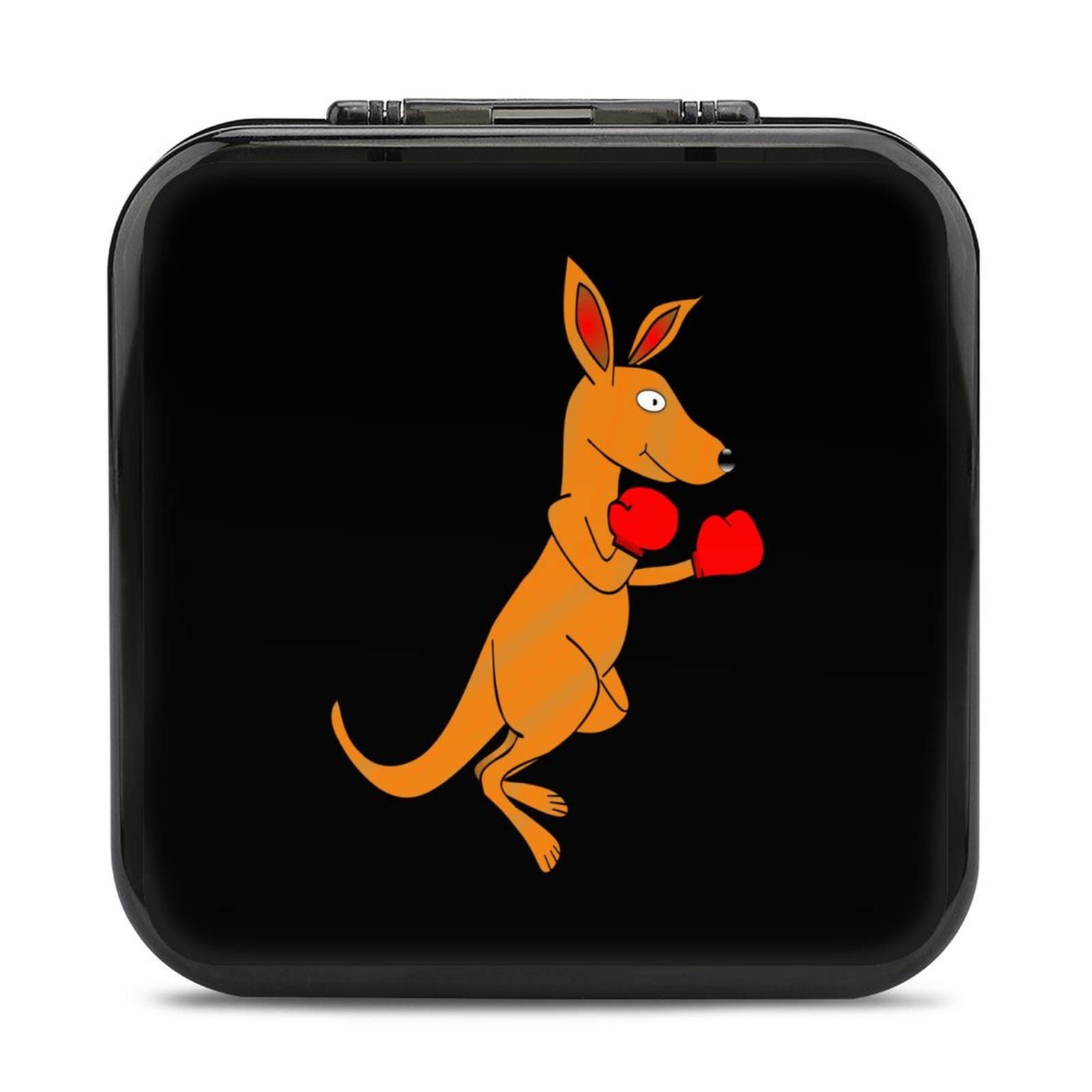 Premium Australian Boxing Kangaroo Game Card Case - 24 Slot Holder for Nintendo Switch - Durable Storage Box for Travel & Gaming On The Go