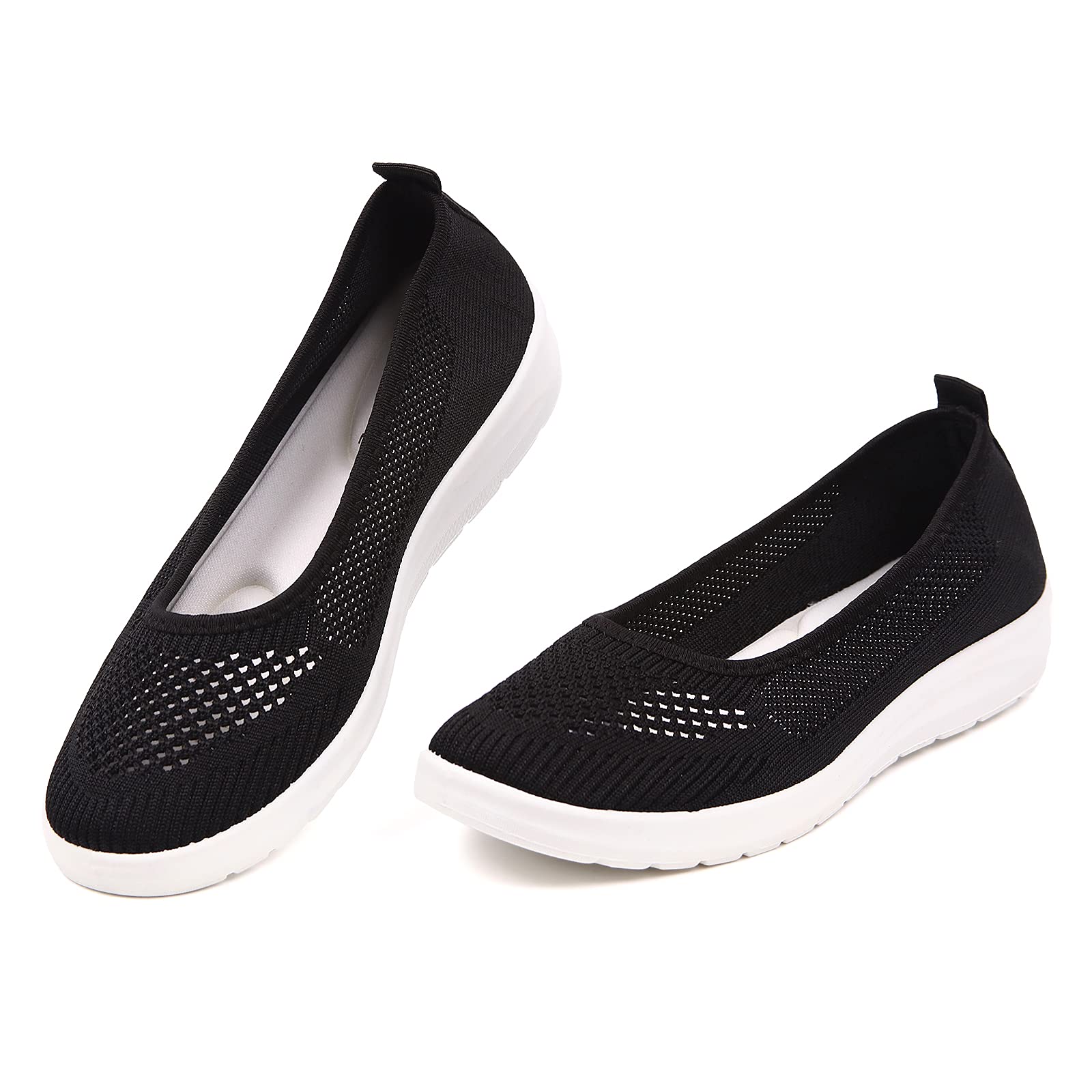 MUSSHOE Women's Slip-On Casual Sneakers - Comfortable Walking Shoes for Nurses, Work & Everyday Wear - Lightweight Breathable Tennis Shoes for Women