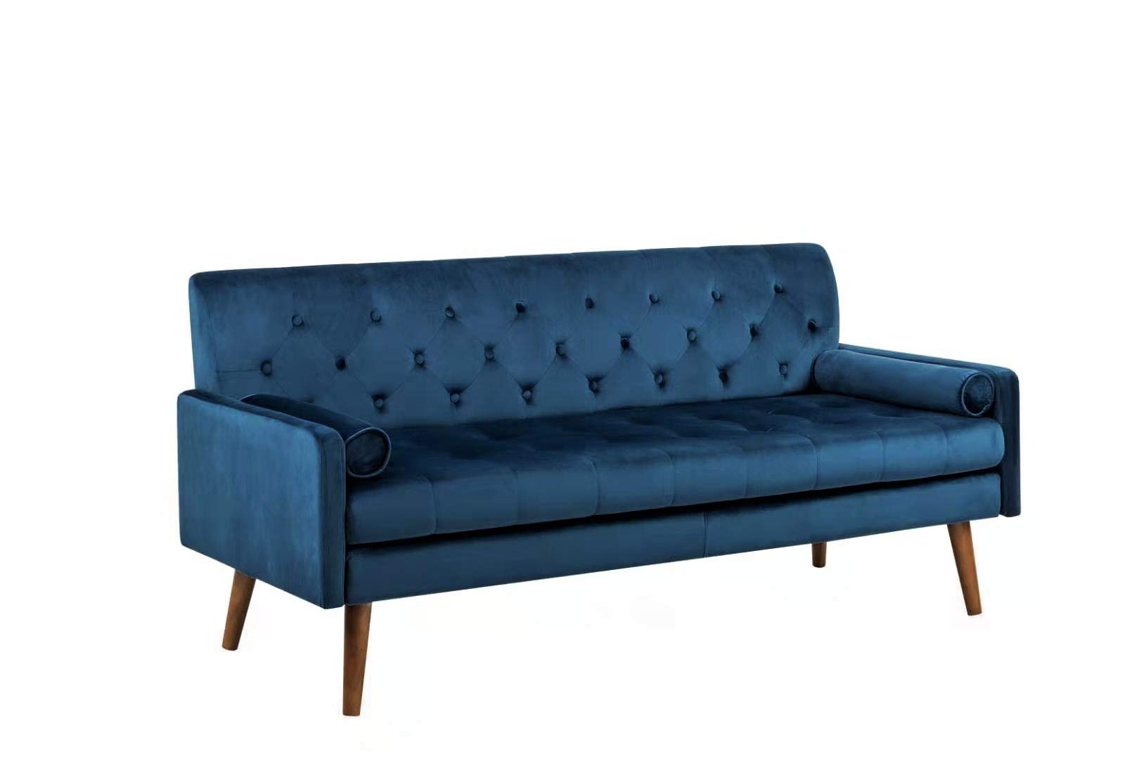 Isaac Modern Contemporary Velvet Upholstered Tufted Sofa - 68.5