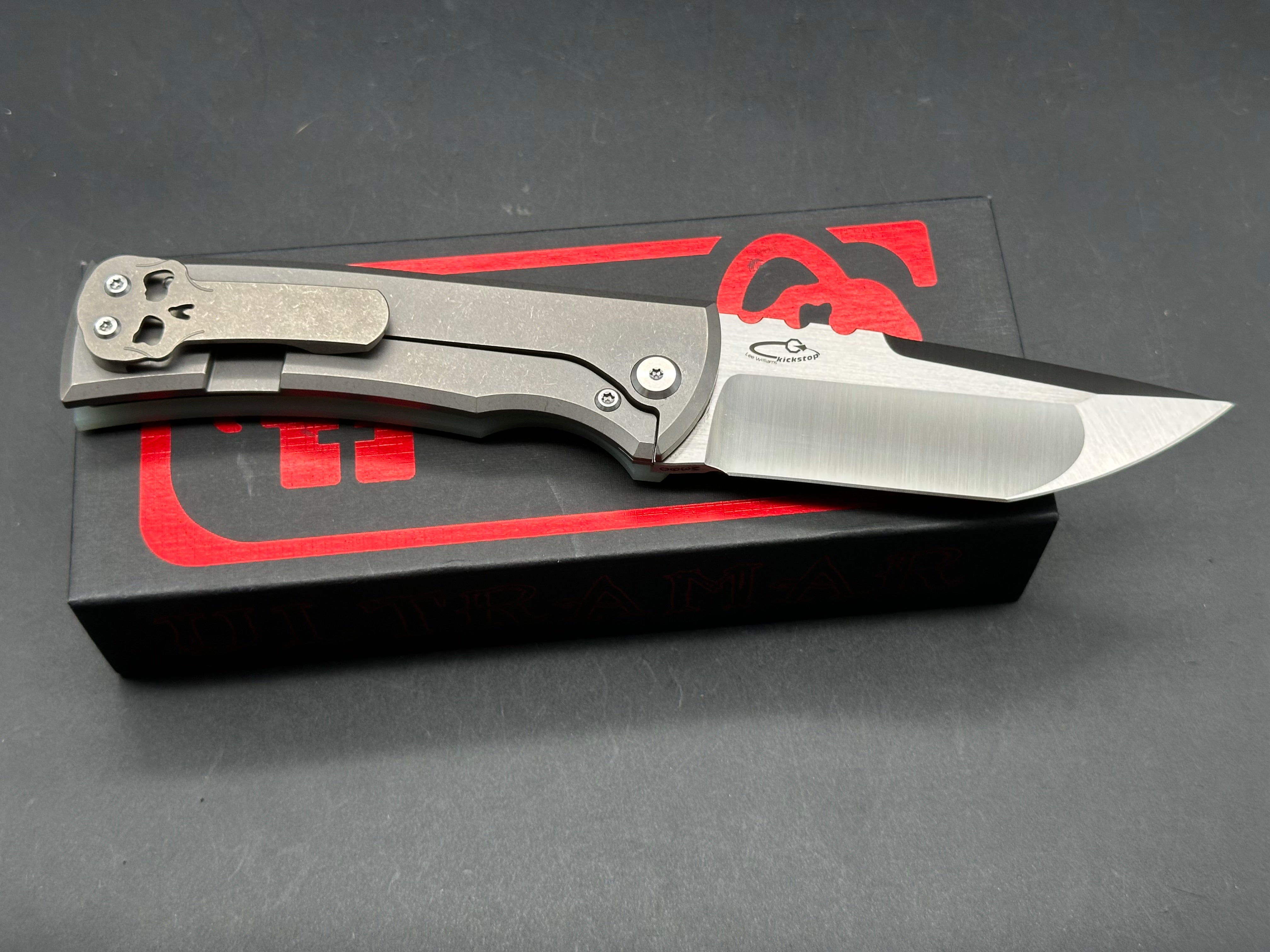 Chaves 229 Redención Tanto Kickstop Folding Knife - Natural G10 Handle & Titanium Frame (EDC, Outdoor, Tactical)