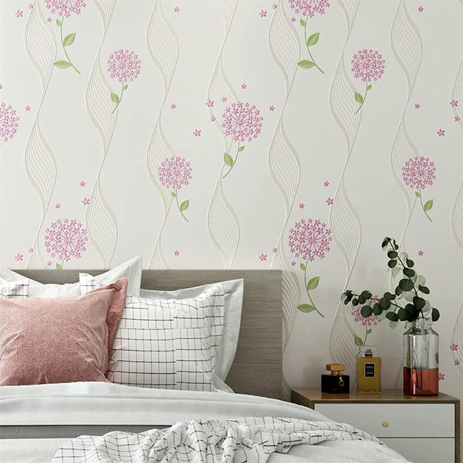 Self-Adhesive Non-Woven Wallpaper - Thickened Peel & Stick Wall Decals for Bedroom, Living Room, Kitchen - 10m x 0.53m Removable Contact Paper - Perfect for Home Decor, Accent Walls & DIY Backgrounds (Color C)