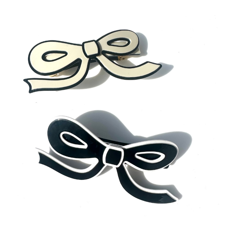 Elegant French Bow Barrette Hair Clip - Vintage Style Hair Accessories for Women & Girls - Perfect for Weddings, Parties & Everyday Wear