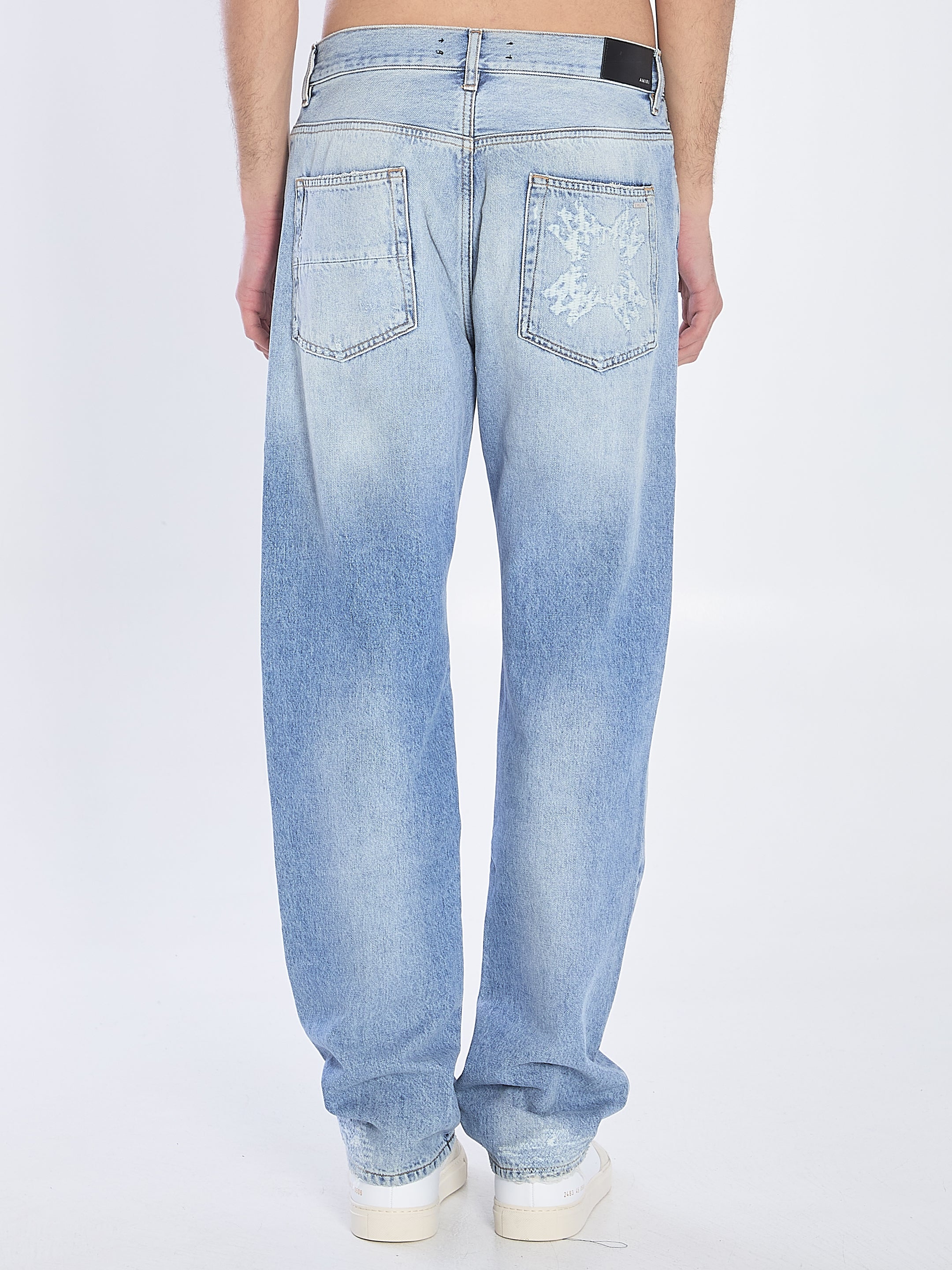 Amiri Ma Quad Repaired Jeans - Distressed Denim for Men | Vintage Style Ripped Jeans | Perfect for Streetwear & Casual Outfits