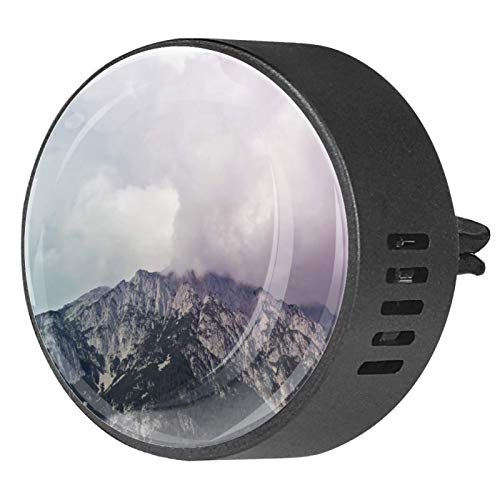 Custom Mountain Landscape Scenery Car Aromatherapy Essential Oil Diffuser - EVA Locket Air Freshener Vent Clip for Car, Office & Home | Perfect for Relaxation, Stress Relief & Fresh Air