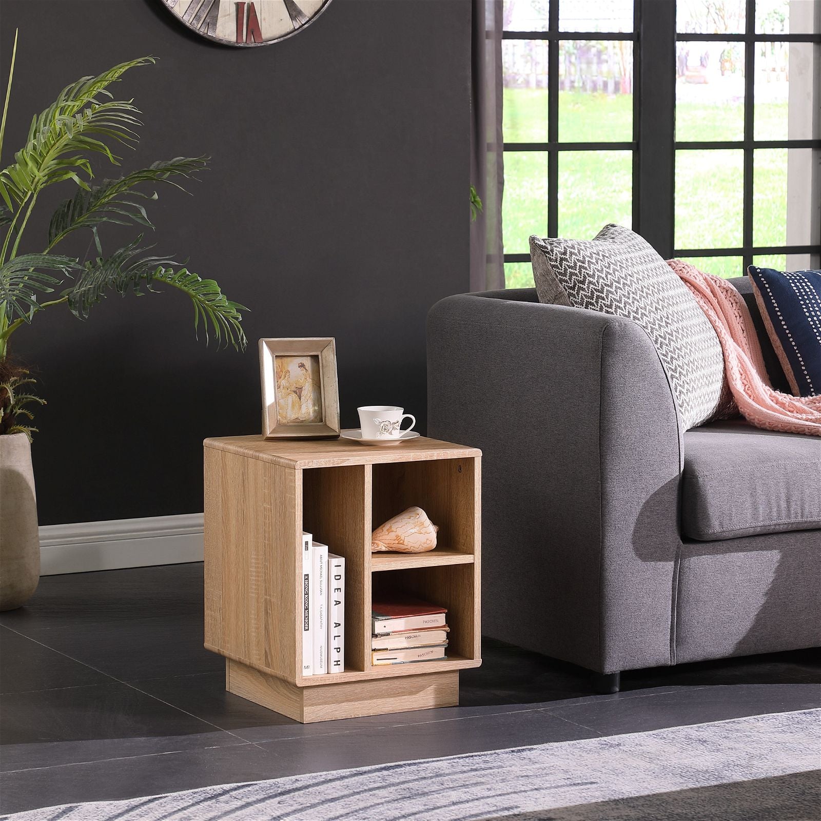 Tauris™ Encore Side Table in Light Oak - Perfect for Living Room, Bedroom, or Office Accent Furniture