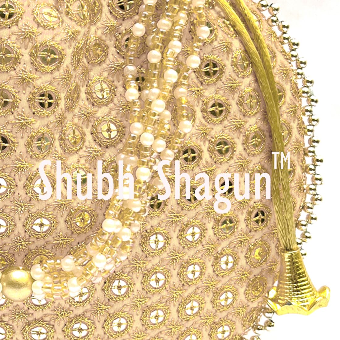 Shubh Shagun Women's Return Gift Potli Bag - Elegant Indian Clutch for Weddings, Festivals & Special Occasions | Perfect Bridal Party Favor & Ethnic Accessory