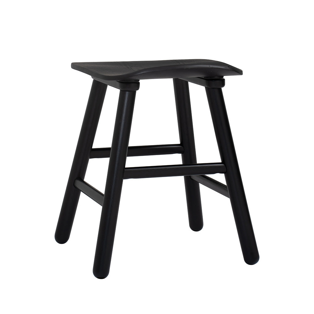 Hetty Stool - Modern Black Ash Veneer Bar Stool for Kitchen Island, Breakfast Nook & Home Decor | Durable & Stylish Seating Solution