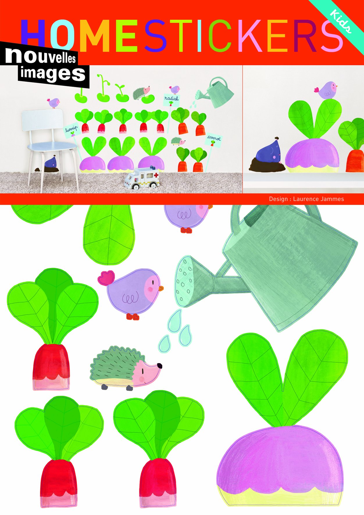 Vegetable Garden Wall Decals - Peel and Stick Home Decor Stickers for Kitchen, Nursery & Indoor Spaces