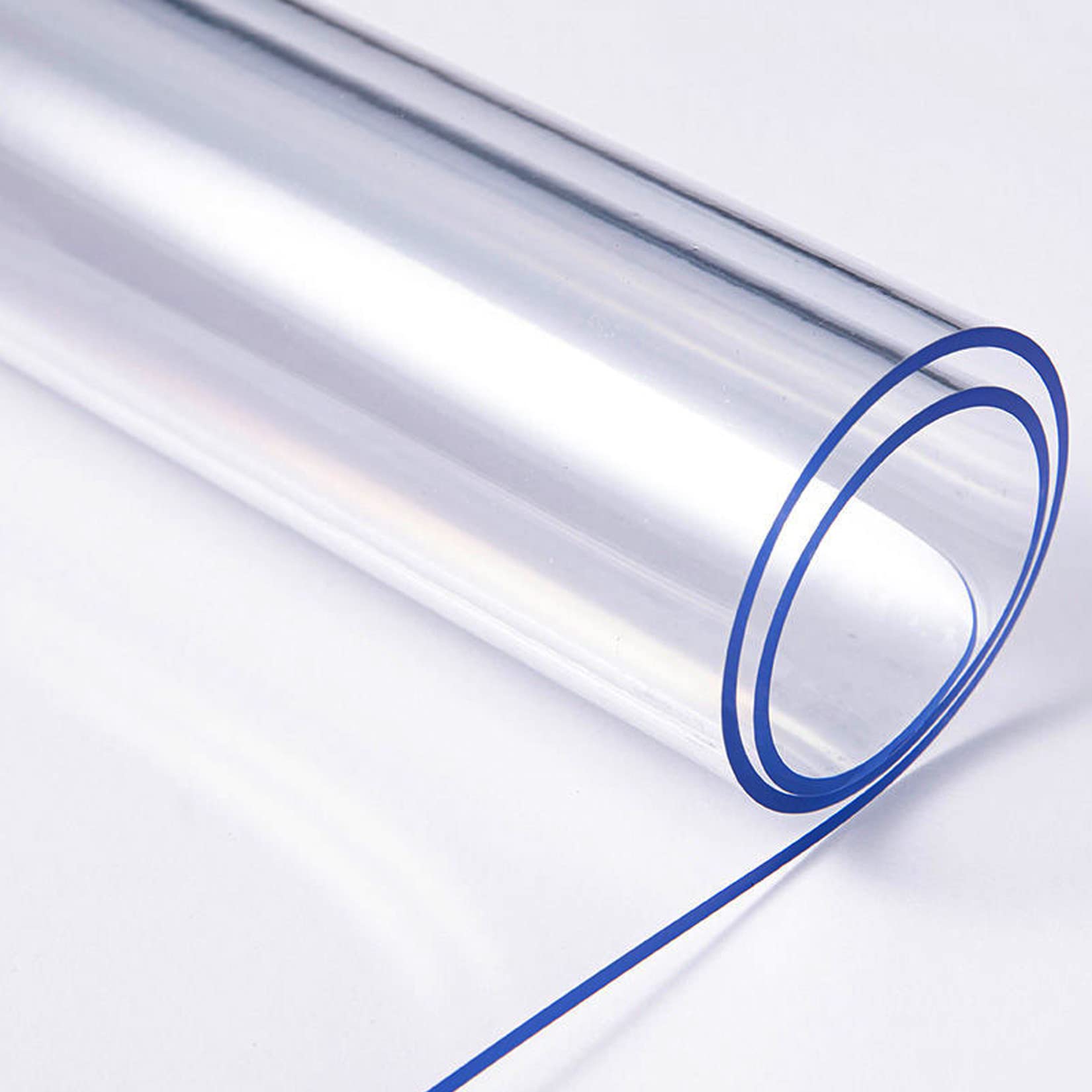 Clear PVC Table Mat - Waterproof Scratch-Resistant Plastic Table Cover Protector (1.5mm Thick, 27.56x55.12 Inches) for Kitchen Counter, Dining Table, Coffee Table - Easy to Clean & Durable Surface Protection for Daily Meals, Parties & Home Decor