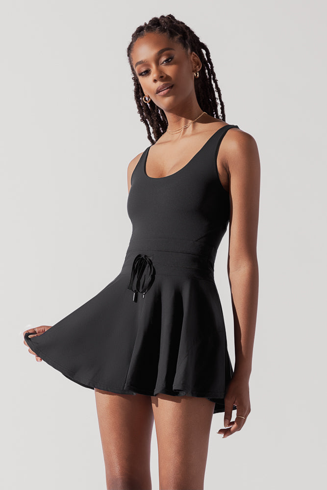 Elegant Black Twirl Dress for Women - Perfect for Parties, Dances & Special Occasions