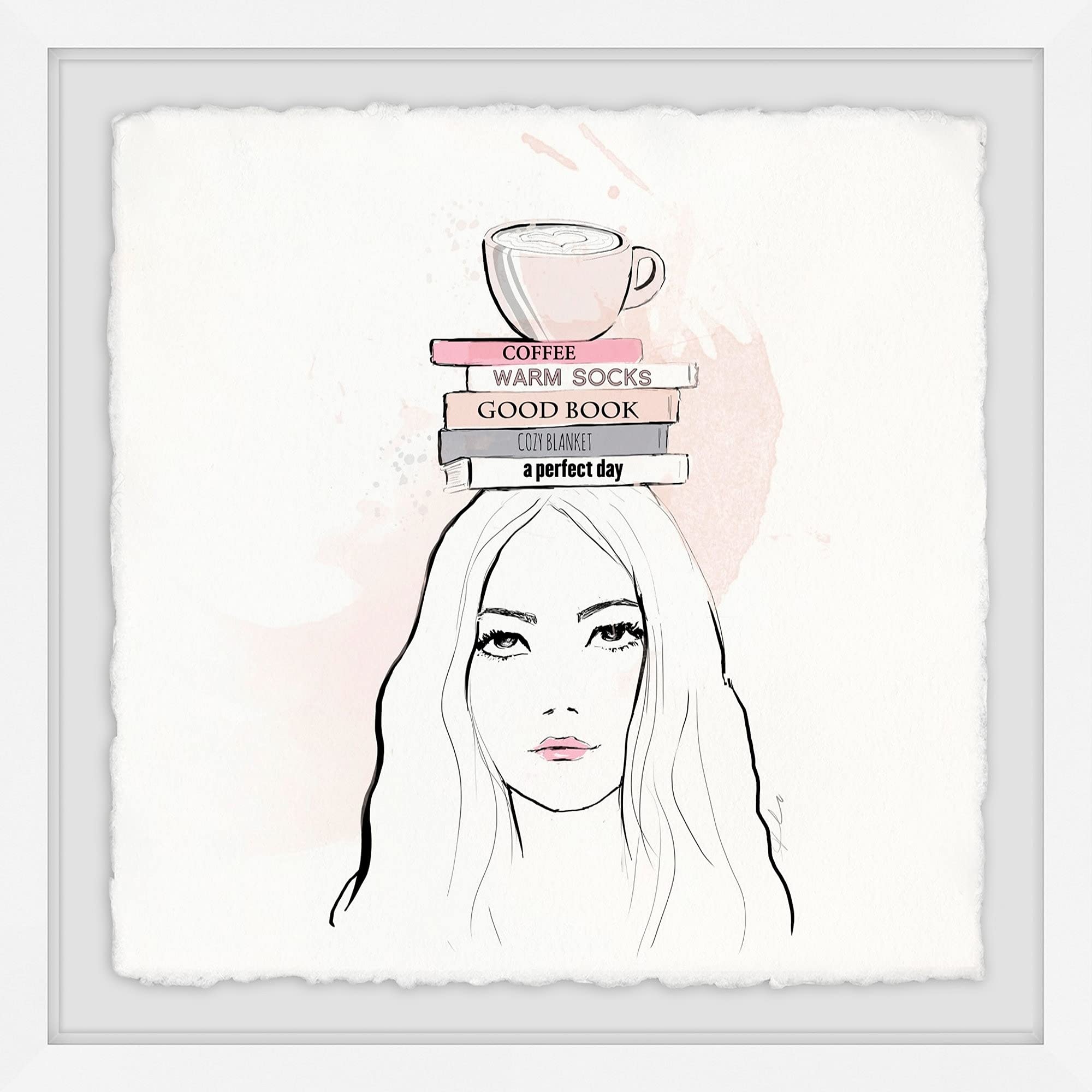 Stylish Marmont Hill Books & Coffee Framed Art Print - Perfect for Living Room, Bedroom & Office Decor