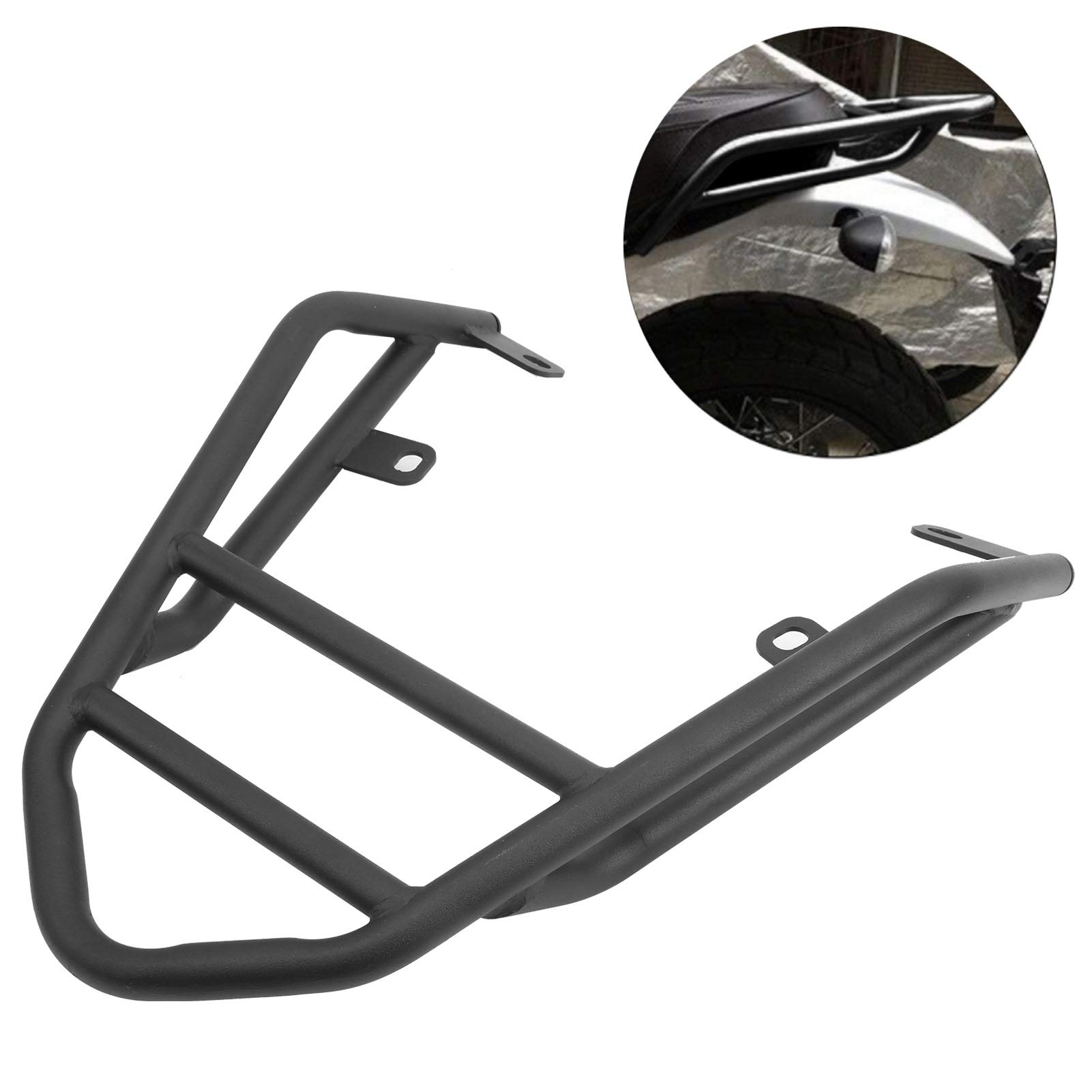 Ducati Scrambler 400 SIXTY2 803 Classic Cafe Racer Motorcycle Rear Luggage Rack - Heavy Duty Steel Pipe Bracket M516-B035-BLK for Solo Seat & Storage | Perfect for Commuting, Touring & Adventure Riding