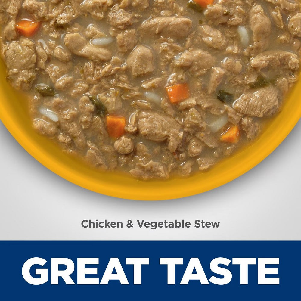 Science Diet Adult 7+ Senior Vitality Chicken & Vegetable Stew Wet Cat Food - High Protein Nutrition for Mature Cats - Perfect for Senior Cat Health & Digestion