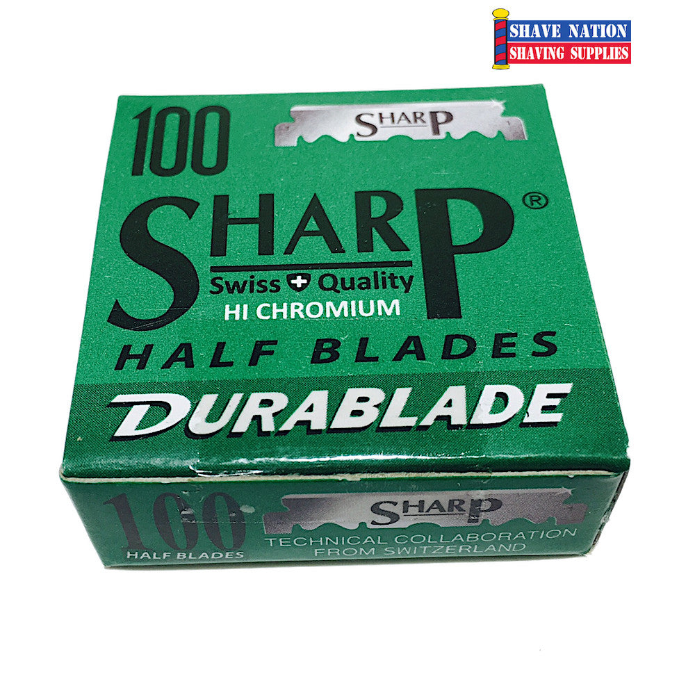 Sharp Hi Chromium Half Blades 100ct - Professional Hair Cutting Razor Blades for Barbers & Stylists - Precision Grooming Tools for Smooth Shaves & Haircuts at Home or Salon