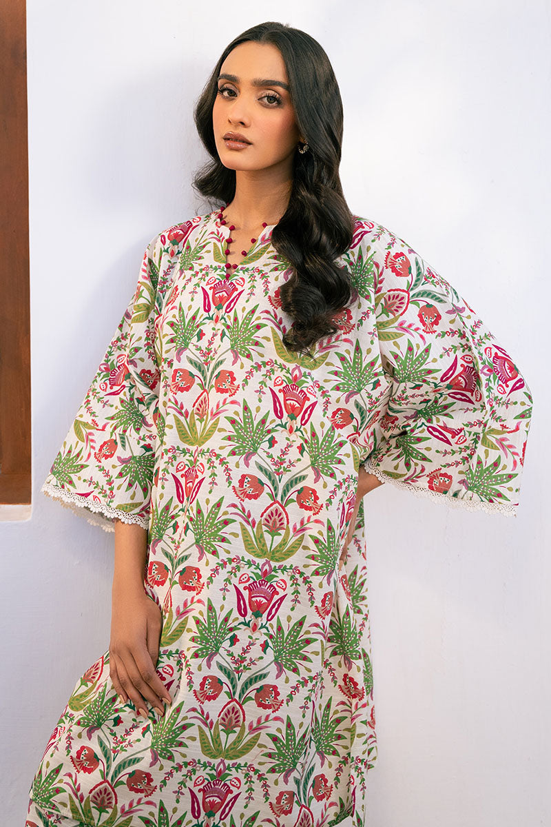 IVORY TALE 2 Piece Printed Khaddar Suit Set - Traditional Pakistani Cotton Outfit for Women | Perfect for Weddings, Parties & Festive Occasions