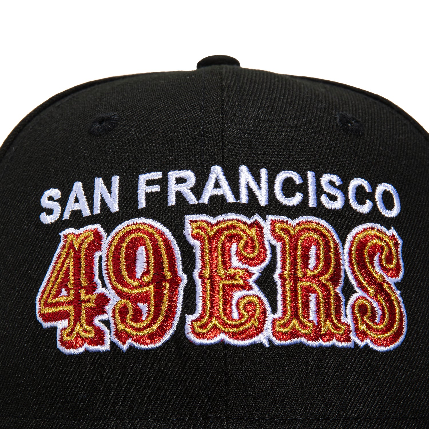 New Era 59Fifty San Francisco 49ers Logo Patch Adjustable Baseball Cap - Black NFL Fan Gear for Game Day & Casual Wear