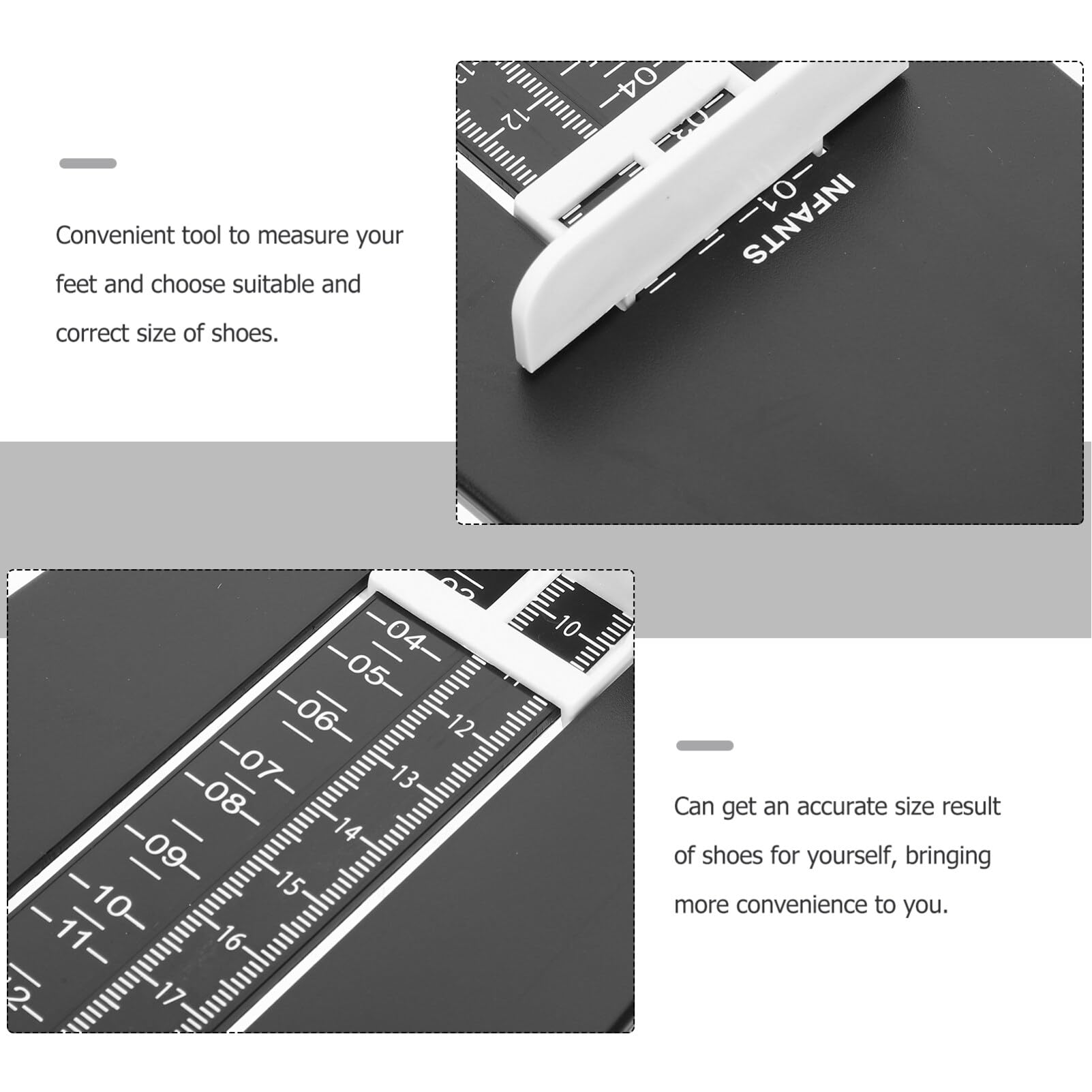 DOITOOL 2-Pack Shoe Size Measuring Tool for Adults & Kids - Foot Measurement Ruler with US Standard Sizes - Perfect for Online Shoe Shopping, Fitting Rooms & Home Use