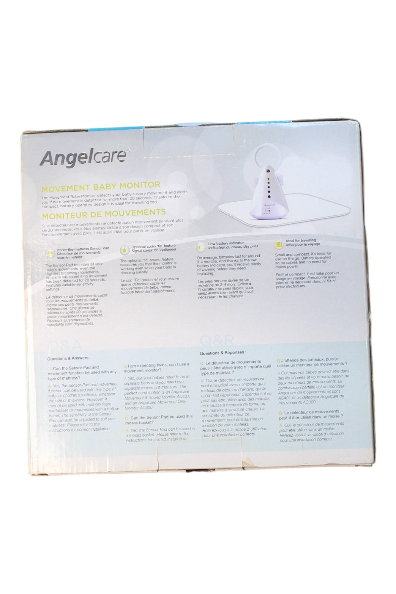 Angelcare Baby Monitor with Video & Audio - Wireless Nursery Camera for Newborns & Toddlers - Night Vision, Two-Way Talk, Temperature Sensor - Perfect for Cribs, Playpens & Daycare Monitoring