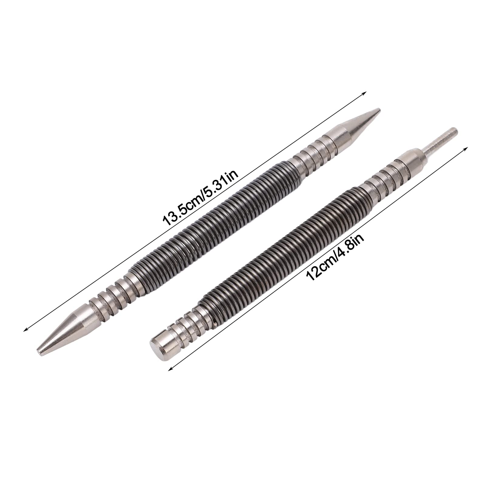 EXCLUZO Spring Nail Set - 2-Piece 3500PSI Carbon Steel Hinge Pin Punch Kit for Professional & Home Use | Perfect for Marking, DIY Projects & Automotive Repairs