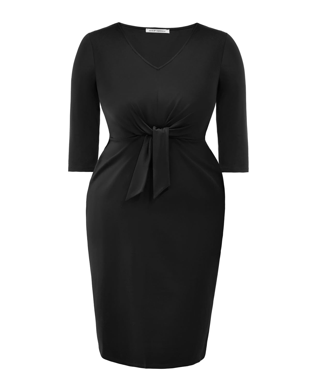 Plus Size Work Dresses for Women - Elegant Tie Waist Sheath Cocktail Dress for Wedding Guest & Semi-Formal Occasions | Office Wear, Party Outfits & Special Events