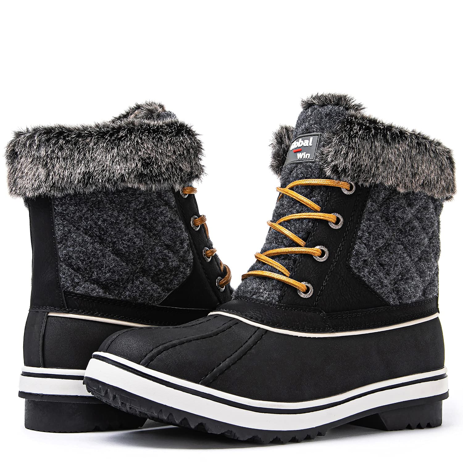 GLOBALWIN Women's Winter Ankle Boots - Waterproof Snow Boots for Women, Warm Fur Lined Slip Resistant Shoes - Perfect for Snowy Weather, Outdoor Hiking & Winter Fashion