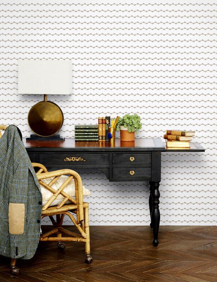 Kezmoh Zag Wallpaper by Wallshoppe - Premium Self-Adhesive Peel & Stick Wallpaper with Milk Design - Perfect for Bedroom, Living Room, and Home Office Decor