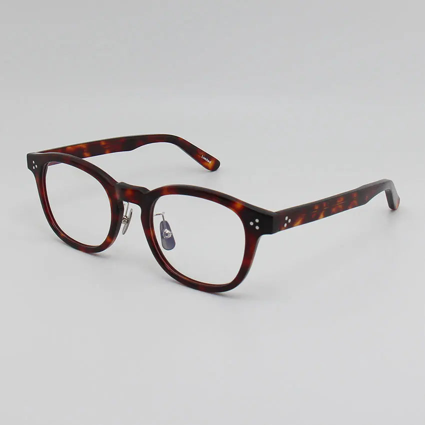 Stylish Black Unisex Square Acetate Eyeglasses with Full Rim - Trendy Reading Glasses for Men & Women - Perfect for Office, Reading & Fashion Accessories