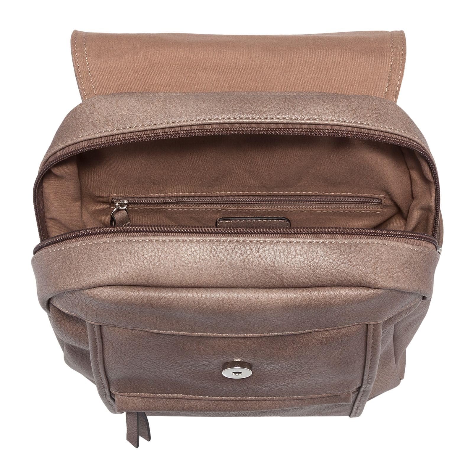 Camel Active Women's Mina Backpack - Lightweight Travel Backpack for Women, Taupe, One Size - Perfect for Work, School, Hiking & Daily Commute
