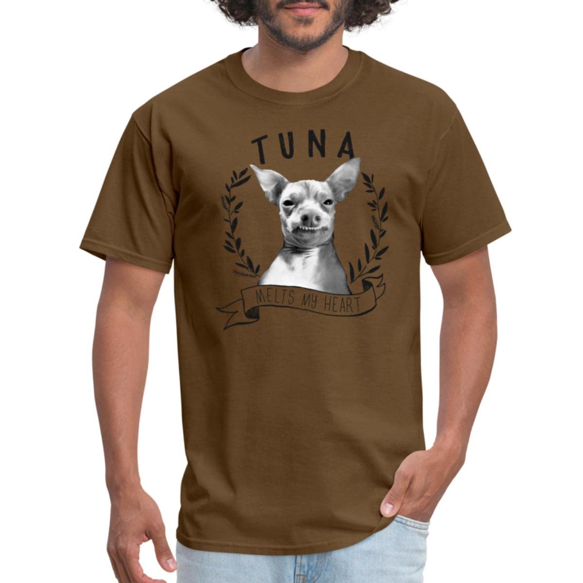 Spreadshirt Tuna Melts My Heart Graphic Men's T-Shirt - Funny Fish Lover Tee for Casual Wear, Gifts & Everyday Outfits