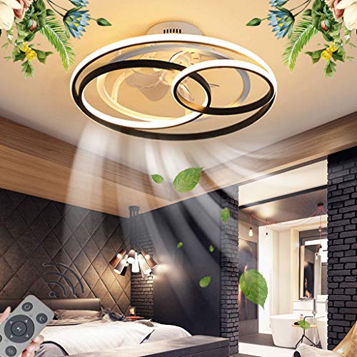 Modern LED Ceiling Fan with Dimmable Light & Adjustable Wind Speed - 53CM/50W Ultra Quiet Acrylic Lampshade for Living Room, Bedroom & Office - Energy Efficient Cooling & Ambient Lighting Solution