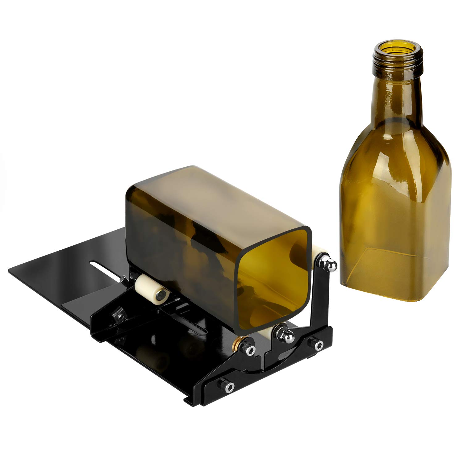 Premium Glass Bottle Cutter Kit - Professional Square & Round Bottle Cutting Tool for DIY Crafts, Wine & Beer Bottles (Upgrade Version) - Perfect for Home Decor, Gift Making & Upcycling Projects