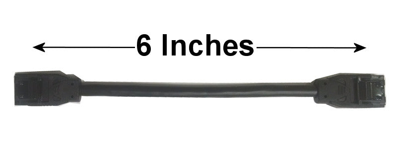 Premium SATA III 6Gbps Data Cable - 6 Inch Black Straight to Straight Connector (OK6A3RK11) for PC Builds, Hard Drive Upgrades & External Storage Solutions