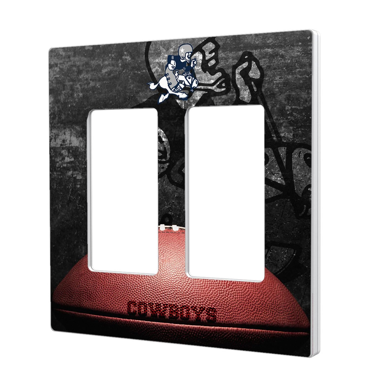 NFL Legendary Design Double Rocker Light Switch Cover Plate - Perfect for Game Room, Man Cave & Sports Themed Home Decor