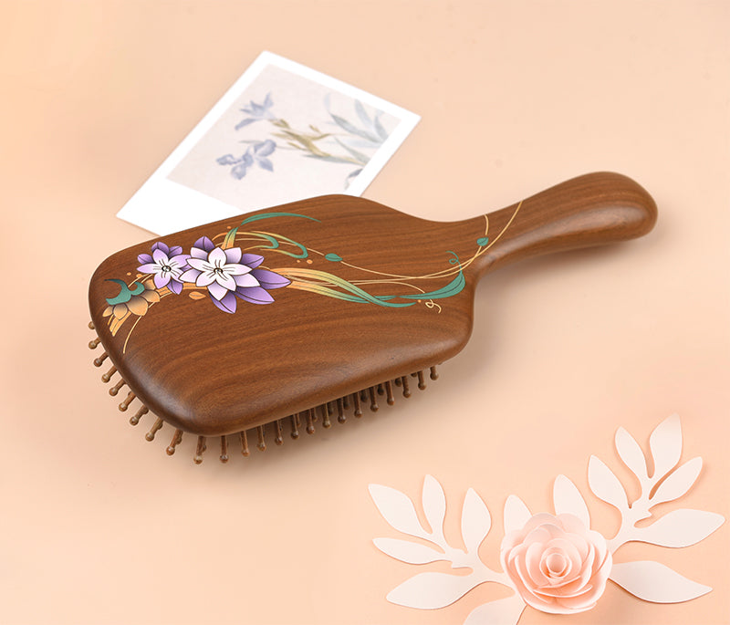 Nameless Flower Hair Brush - Detangling & Styling Hair Brush for Women & Men - Perfect for Home, Salon & Travel Use