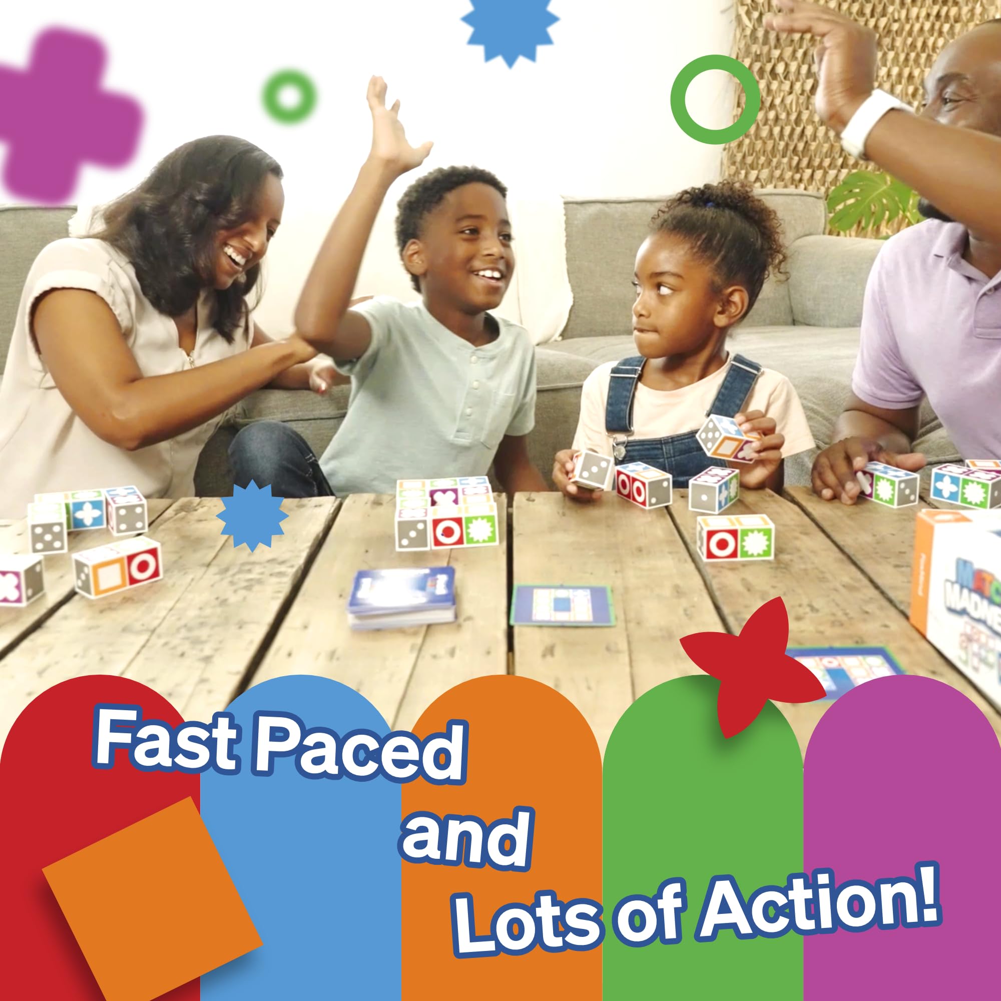 Foxmind Match Madness Board Game - Dual Mode Visual Matching Puzzle for Problem Solving, Fun Family Game Night for Adults & Kids, Perfect for Parties & Brain Training