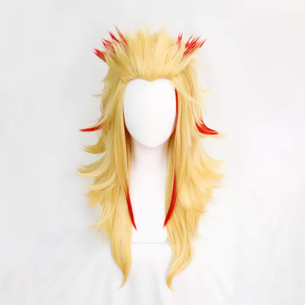 Rengoku Kyoujurou Cosplay Wig - Flame Hashira Demon Slayer Anime Wig for Costume & Cosplay - Perfect for Halloween, Conventions, and Anime Events